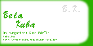 bela kuba business card